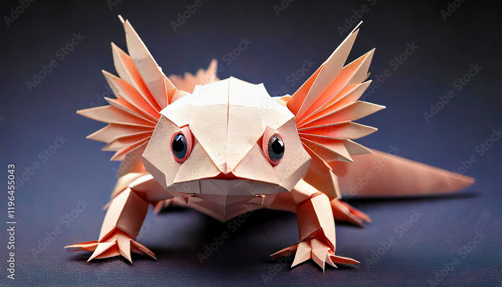 super cute Origami animals – axolotl