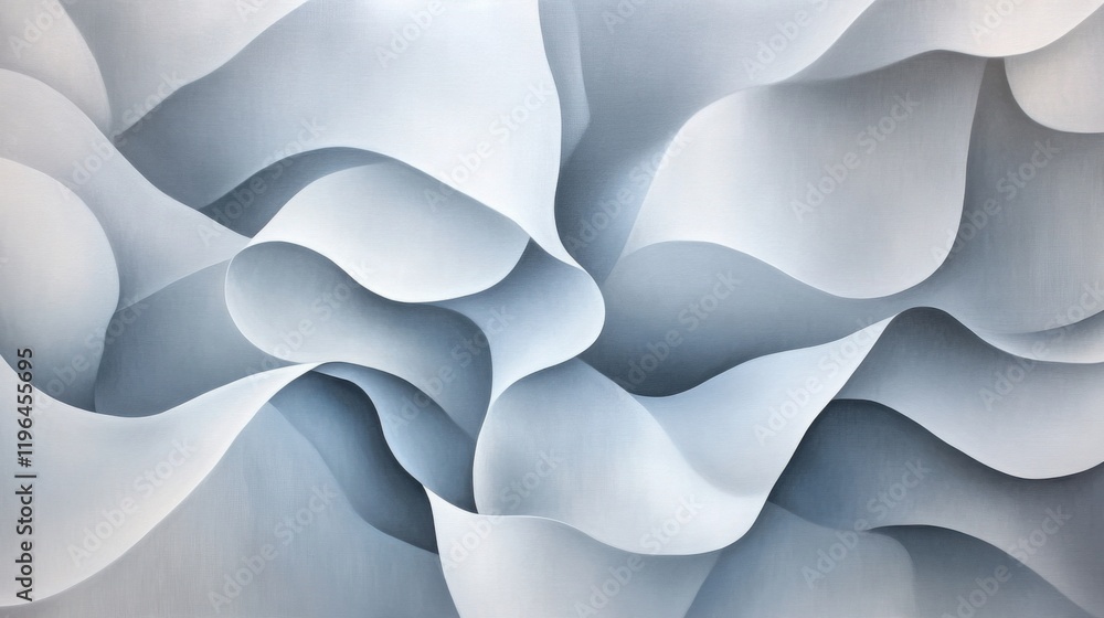 Obraz premium A monochromatic abstract artwork with sharp and soft shadows overlapping