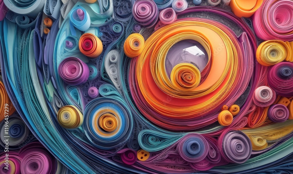 Fototapeta premium Abstract disk, outer space concept, background image