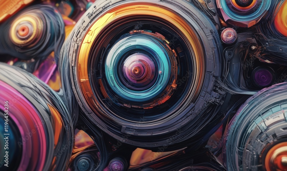 Abstract disk, outer space concept, background image Abstract disk, outer space concept, background image