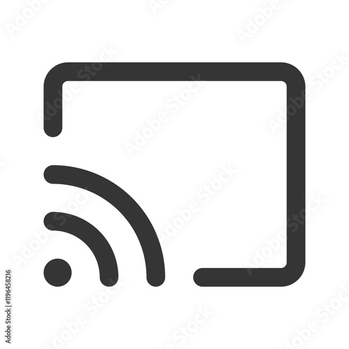 cast outline fill icon