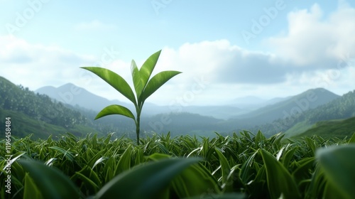 Tea Plant in Mountain Tea Plantation