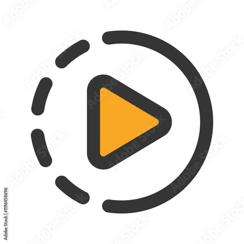 slow motion outline fill icon