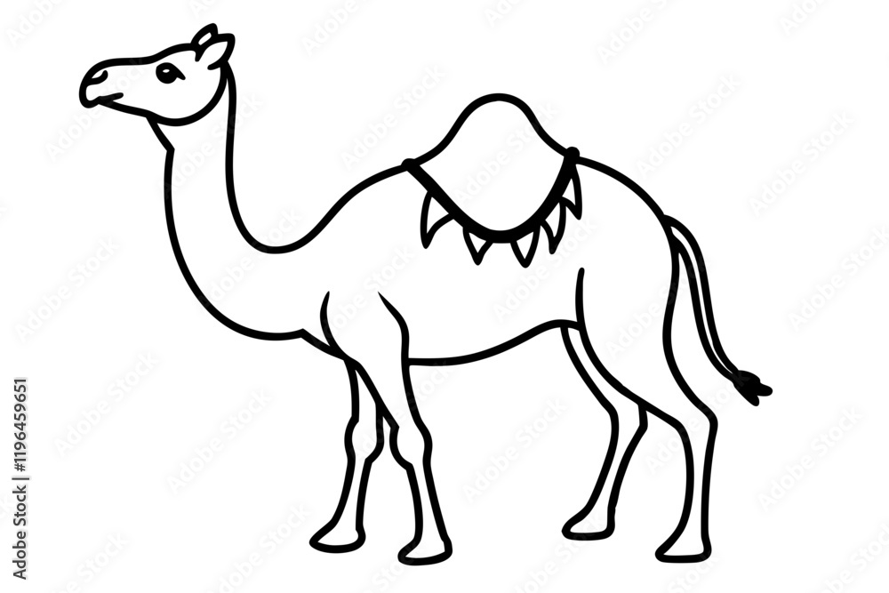 Fototapeta premium Sleek Camel Outline Design