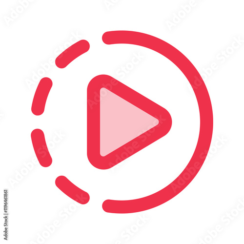 slow motion outline fill icon