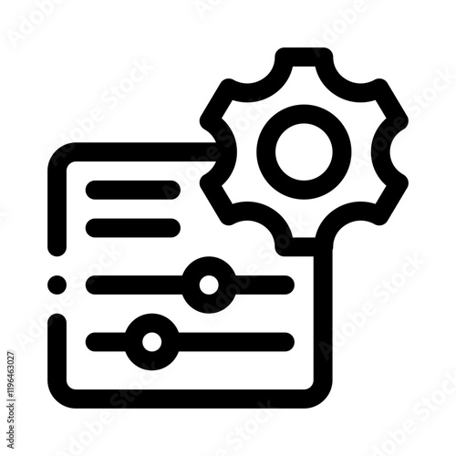 gear line icon