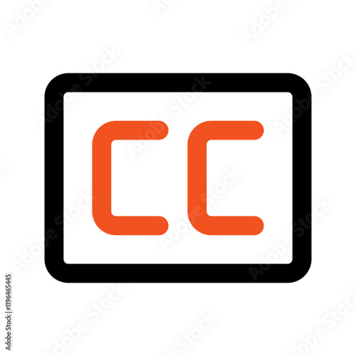 closed caption line color icon