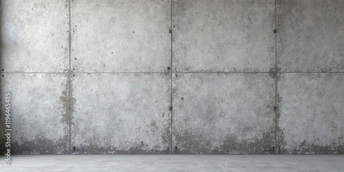 A Textured Concrete Wall with a Minimalist Floor, Ideal for Interior Design and Architectural Projects