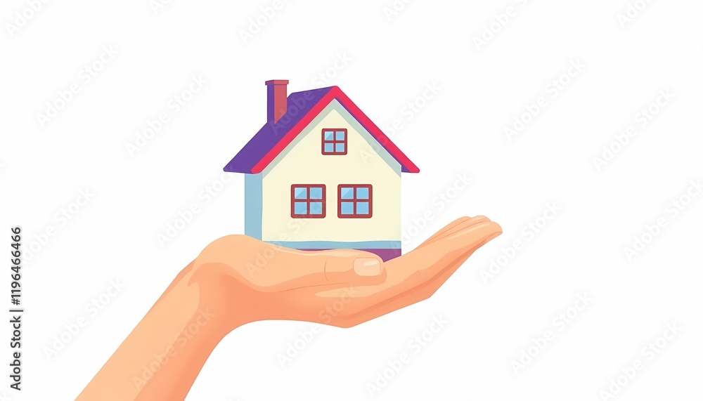 Hand Holding House Hand Holding House