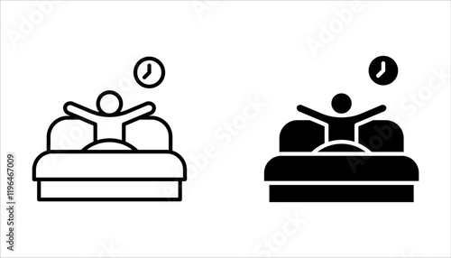 Sleep icon set. sleeping poses on white background