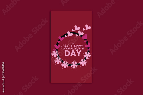 Happy Women's day template and banner design 