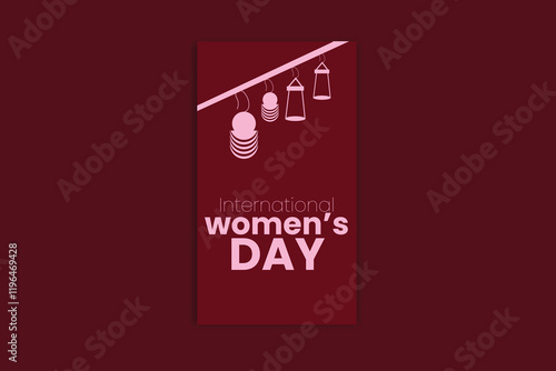 Happy Women's day template and banner design 
