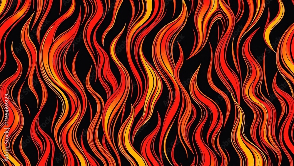 seamless pattern with fire flames seamless pattern with fire flames
