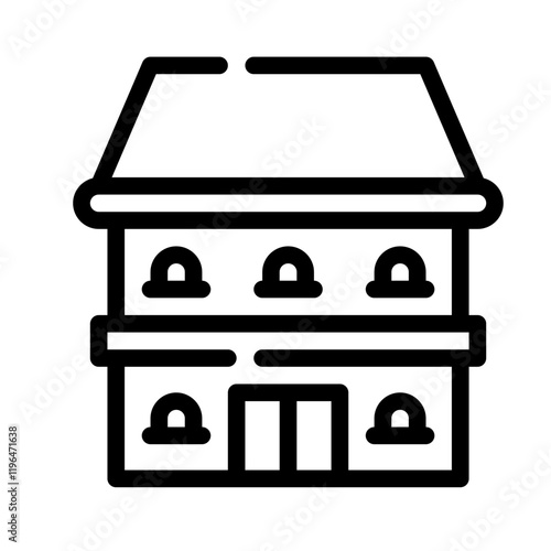mansion line icon