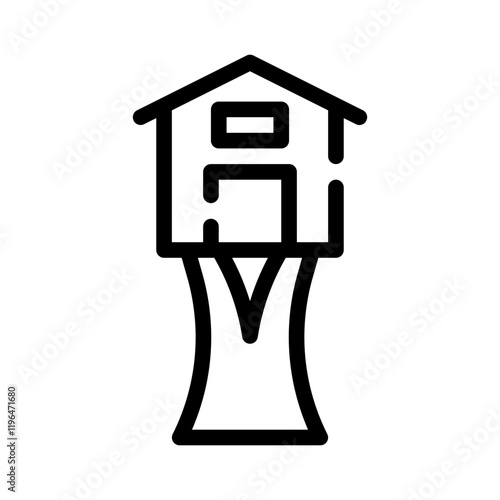 treehouse line icon