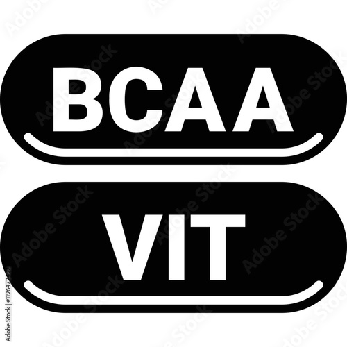 Simple vector icon sports supplements and vitamins