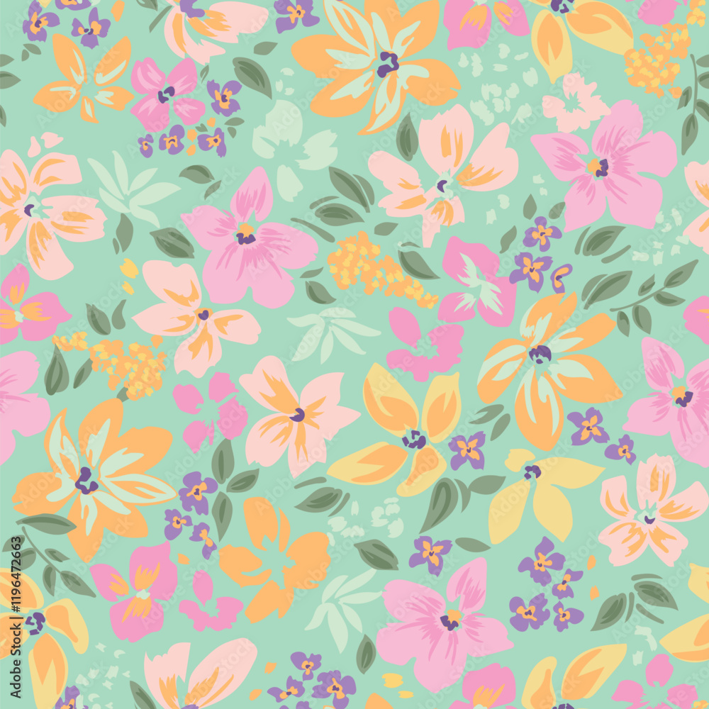 pattern on a bright background with a wild flowers of different sizes artwork for tattoo, fabrics, souvenirs, packaging, greeting cards and scrapbooking pattern on a bright background with a wild flowers of different sizes artwork for tattoo, fabrics, souvenirs, packaging, greeting cards and scrapbooking