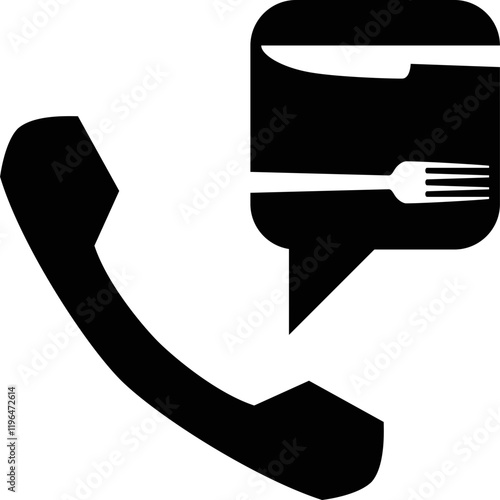 Simple vector icon telephone receiver