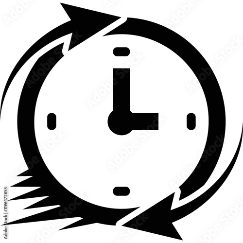 Simple vector icon clock
