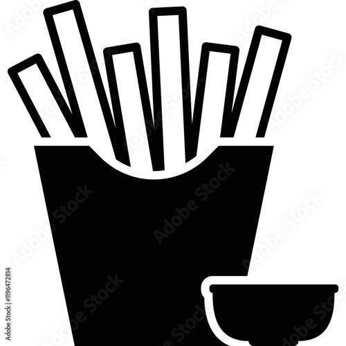 Simple vector icon fries