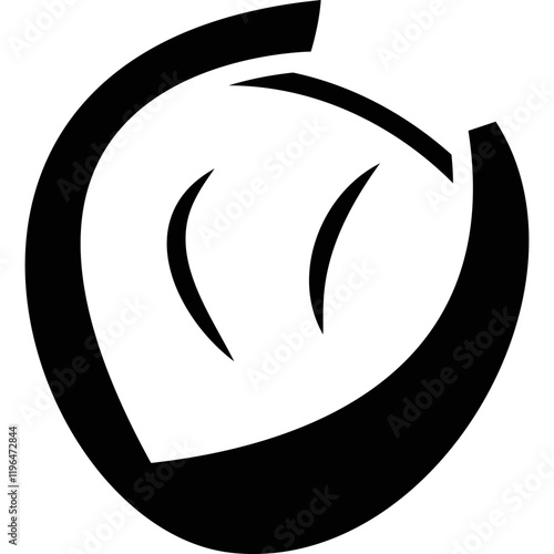 Simple vector icon macadamia