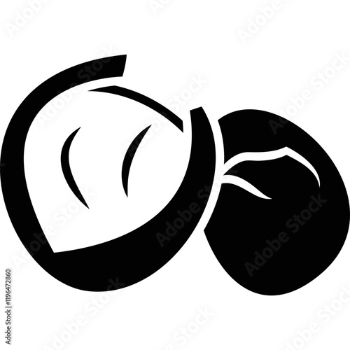 Simple vector icon macadamia