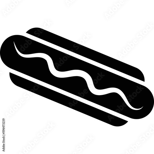 Simple vector icon hot dog
