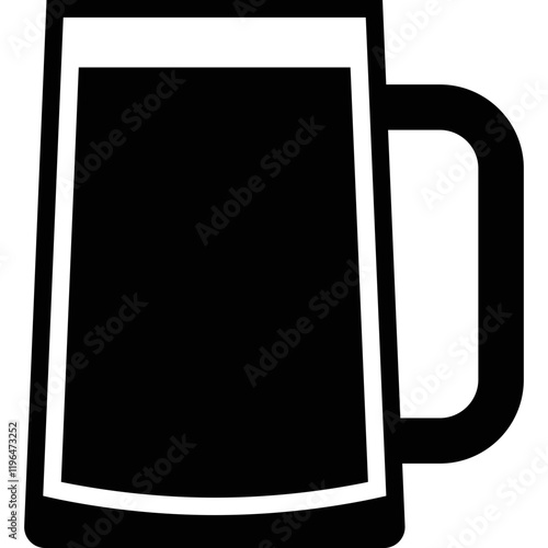 Simple vector icon beer glass
