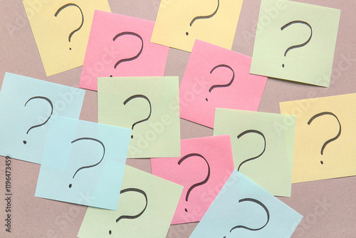 Different sticky notes with...
