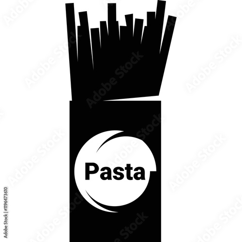 Simple vector icon packaged pasta