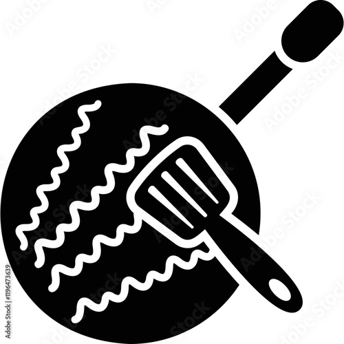 Simple vector icon frying pan
