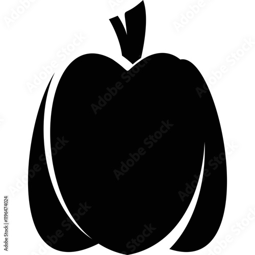 Simple vector icon bell pepper
