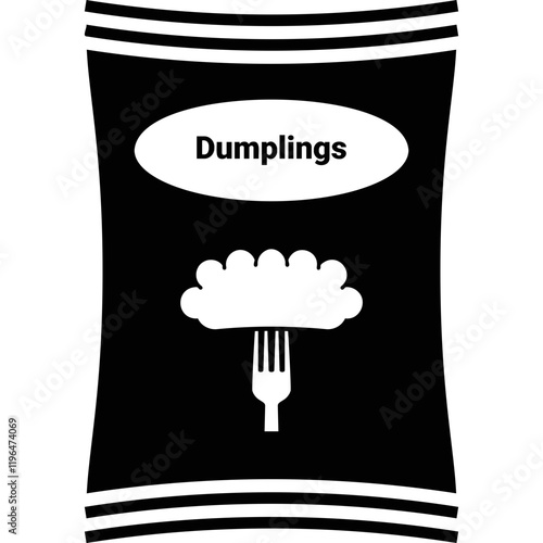 Simple vector icon dumplings
