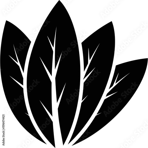 Simple vector icon bay leaf