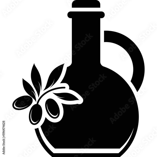 Simple vector icon jug of olive oil
