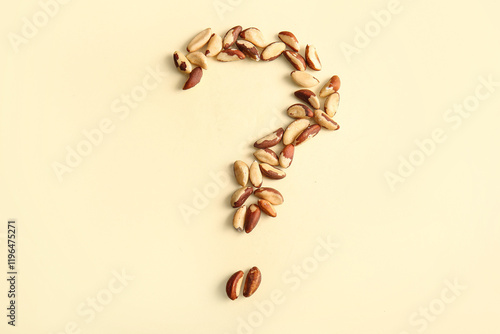 Question mark made of peanu...