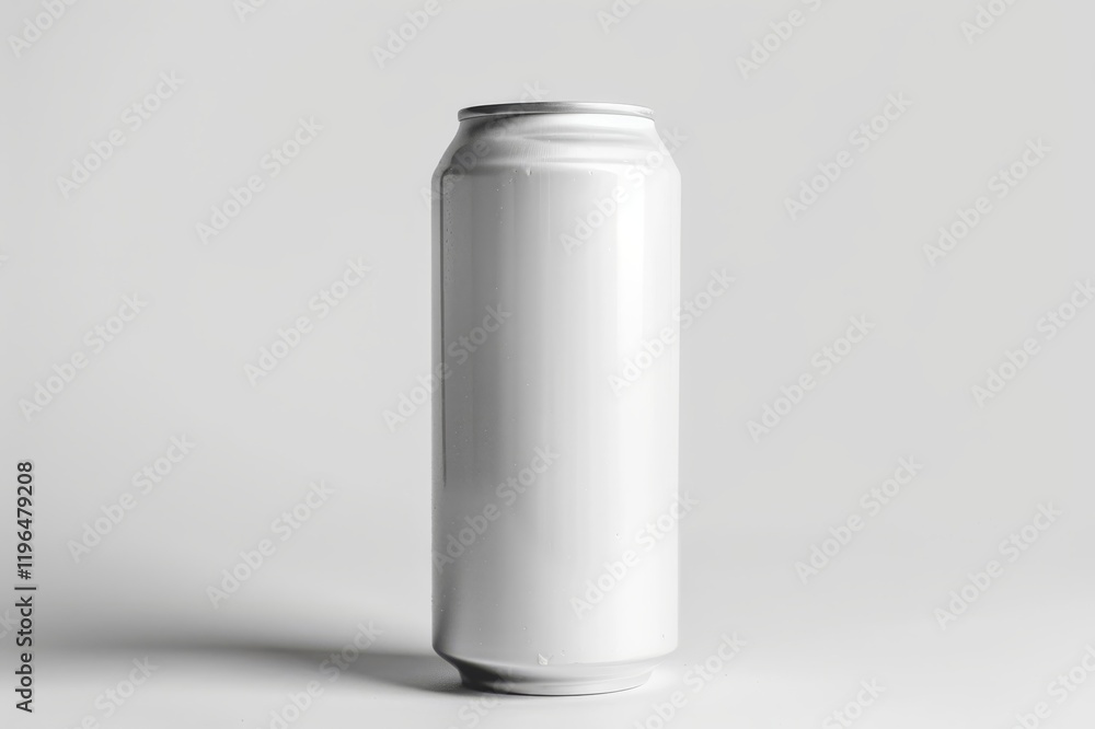 Blank white aluminum can mockup. Blank white aluminum can mockup.