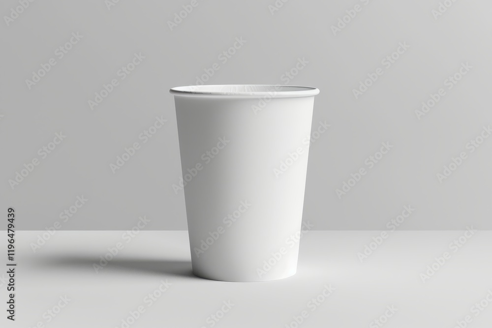 Single white paper cup on white background. Single white paper cup on white background.