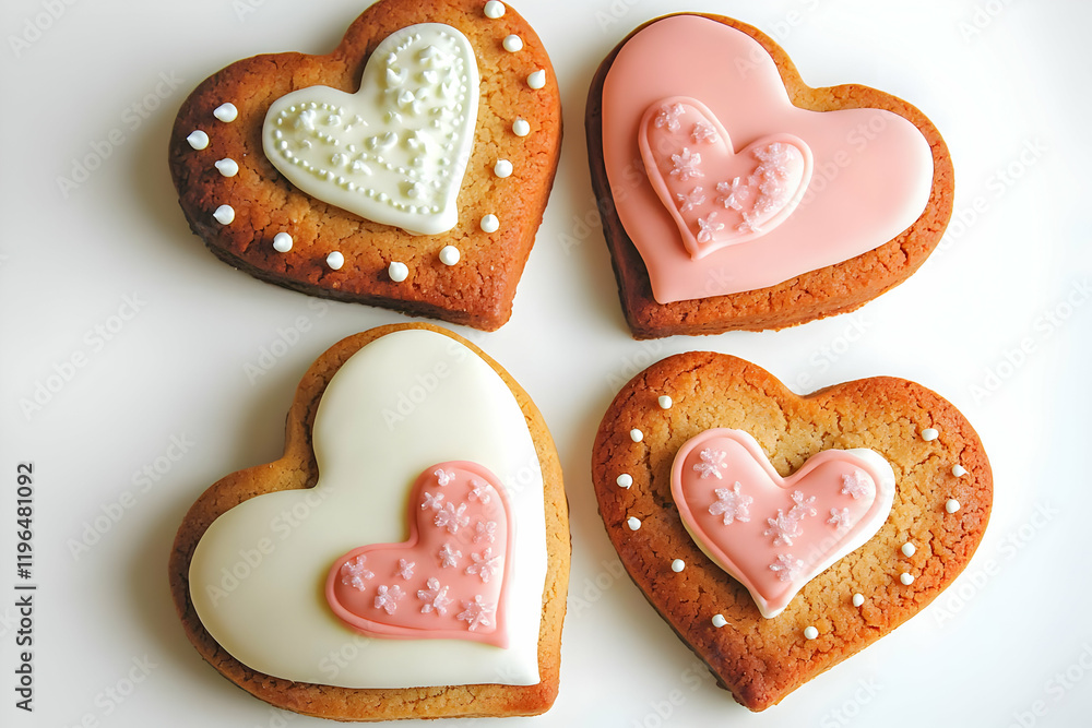 heart shaped cookies on a plate heart shaped cookies on a plate