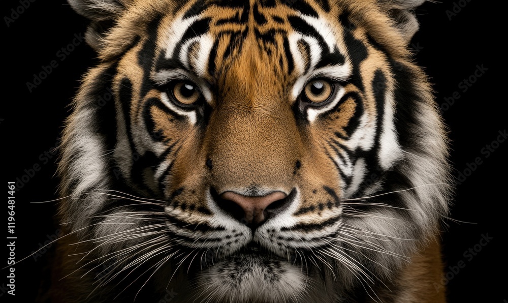 A close-up photo of a tiger's head A close-up photo of a tiger's head