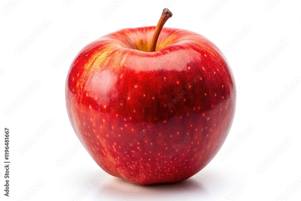 Panoramic Red Apple Isolated on White Background - High-Resolution Stock Photo Panoramic Red Apple Isolated on White Background - High-Resolution Stock Photo