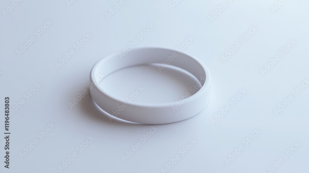 Simple Minimalist White Ring Modern Design Blank Template Product Mockup Clean Background Simple Minimalist White Ring Modern Design Blank Template Product Mockup Clean Background