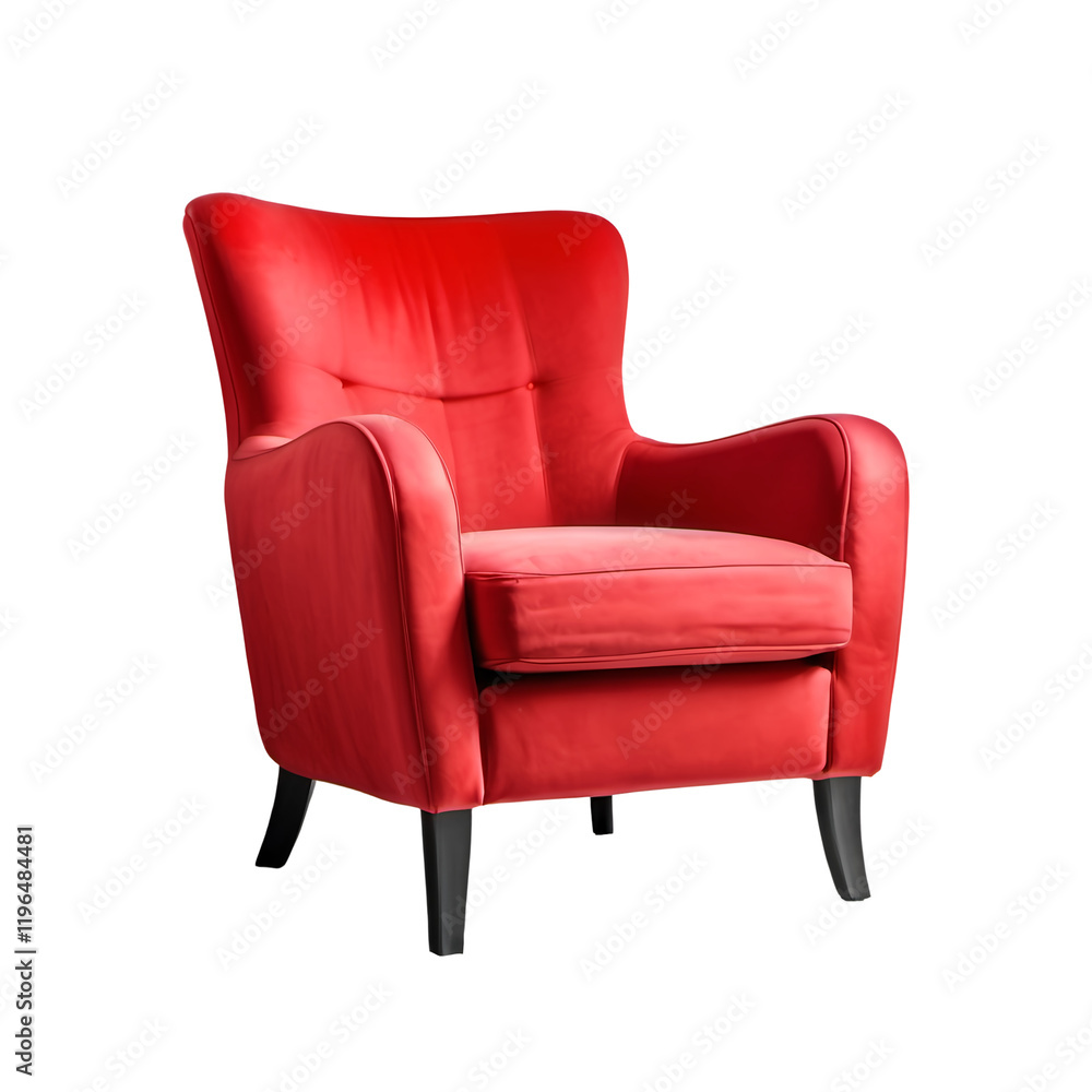 red armchair isolated on white background red armchair isolated on white background