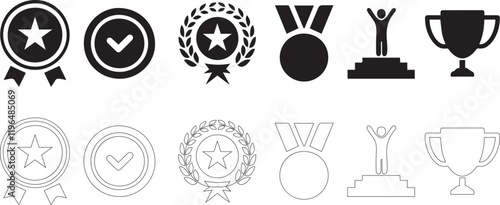 Set of Winning Vector Icons