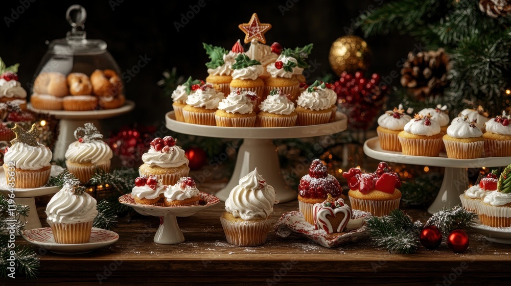 A Christmas Feast of Festive Cupcakes A Christmas Feast of Festive Cupcakes