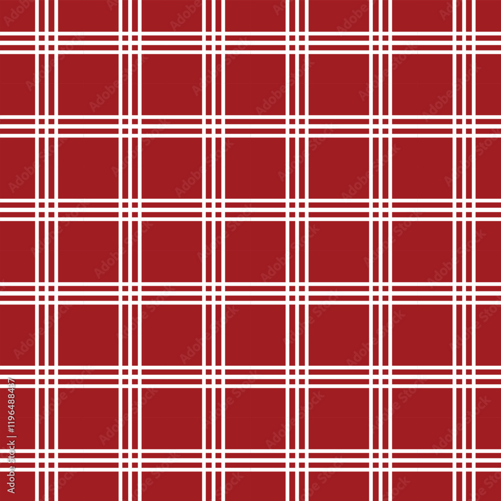 Naklejka premium Red and white check pattern design