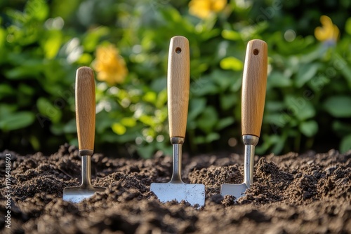 Versatile Garden Hand Tools Including Trowel for Efficient Landscaping and Gardening Tasks photo