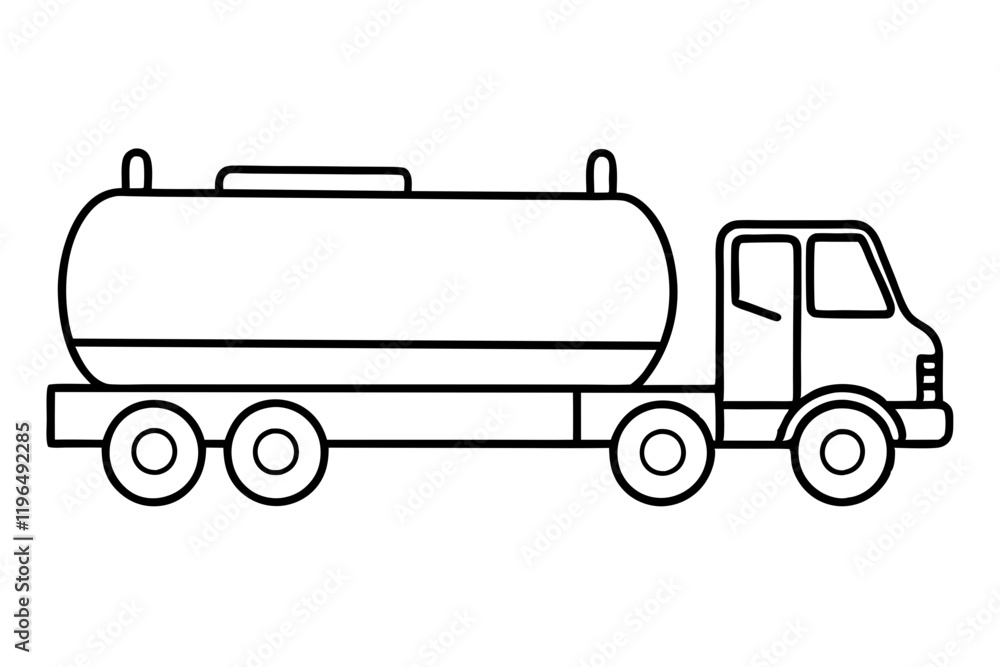 Modern Tanker Outline Graphic Modern Tanker Outline Graphic