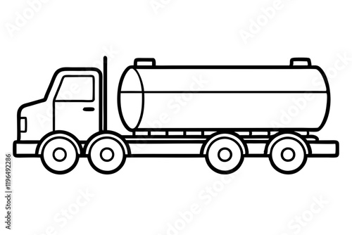 Modern Tanker Outline Graphic