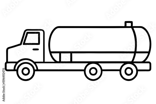 Modern Tanker Outline Graphic